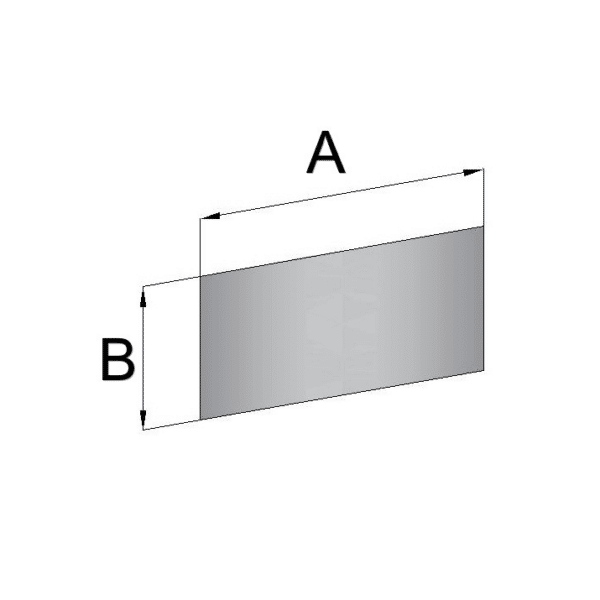 Chapa lisa rectangular