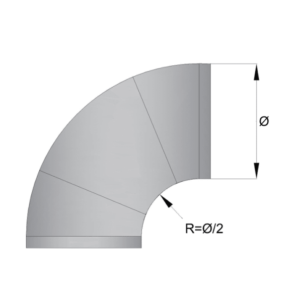 03. Codo circular 45º con aislado interior